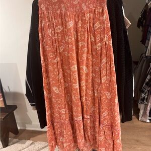 Orange Paisley Women's Skirt